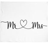 Ethisa Mr & Mrs Luxe pluche deken cadeau voor koppels XL 203 x 152 cm