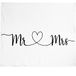 Ethisa Mr & Mrs Luxe pluche deken cadeau voor koppels XL 203 x 152 cm
