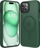 Selected by GSMpunt.nl Apple iPhone 15 Hoesje met MagSafe Back Cover Matte Donkergroen