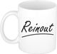 Bellatio Decorations Bol Reinout naam cadeau mok / beker met sierlijke letters - Cadeau collega/ vaderdag/ verjaardag of persoonlijke voornaam mok werknemers
