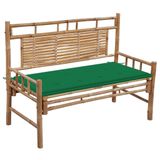 VidaXL Tuinbank met kussen, 120 cm, bamboe