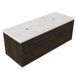 Saniclass Holz Frame Badkamermeubelset - 120x45x43cm - Dia marmeren wastafelblad gepolijst (wit) - zonder kraangat - 1 lade - mat eiken charcoal (hout) SW1420773/SW728219