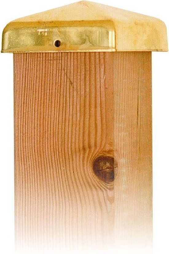 Intergard Paalornament messing 91x91mm paalkap voor tuinpaal
