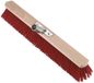 Unyqoos® Robuuste bezem met elastische borstelharen voor binnen en buiten gebruik, rouge