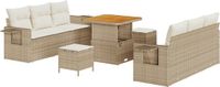 vidaXL Tuinbank Set Beige en Crèmewit