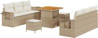 vidaXL Tuinbank Set Beige en Crèmewit