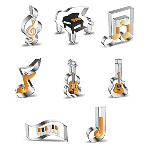 Belons Set van 8 muziek-uitsteekvormpjes