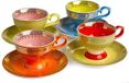 Pols Potten Espressoset Grandma Porselein Mix 90 ml Set/4
