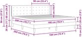 vidaXL Bedframe met matras, met hoofdeinde, Zwart, 180 x 200 cm, Stof