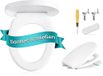 Songmics Toiletbril O-vormig met soft-close mechanisme en afneembaar deksel - Wit