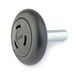 Hörmann Looprol (onder met 40 mm as, beslag N/L/BL/Z/BZ, voor soepele beweging van de garagedeur) 3039956, zwart