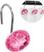 Zefra B.V. Anneaux de rideau de douche Set/12 pièces - Rose