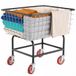 VEVOR Chariot à Linge en Fil Métallique Capacité de 100 L 68x55x67 cm, Panier à Linge Mobile avec Roulettes, Cadre en Acier Chromé, Déplacement en Douceur, pour Buanderie, Chambre, Salle de Bain