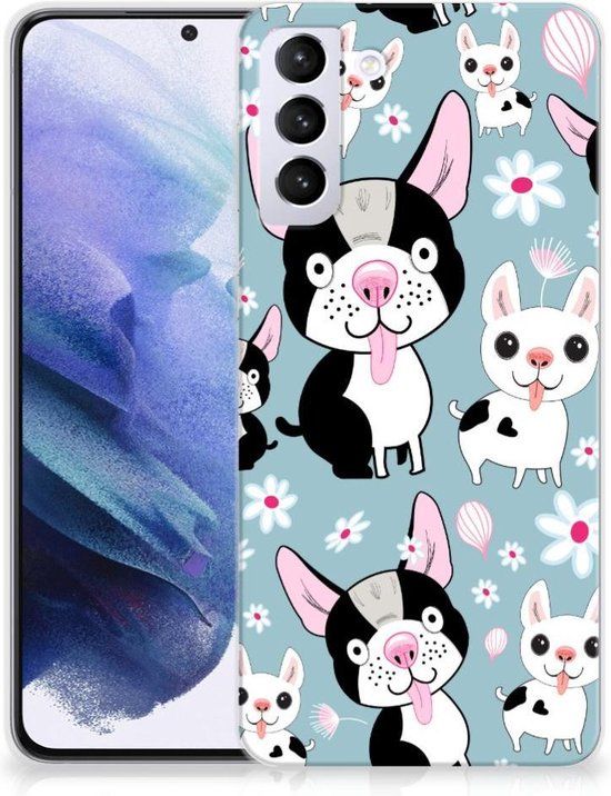 B2Ctelecom Backcase Siliconen Hoesje Samsung Galaxy S21 Plus - Hondjes