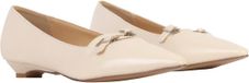 Super Mode Ballerina's met hak beige