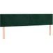 Tête de lit velours vert foncé 160x5x78/88 cm