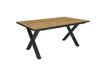 Table à manger effet bois chêne et noir 167x90x74cm