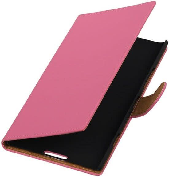 Best Cases Roze Effen Booktype Nokia Lumia 1520 Wallet Cover Hoesje