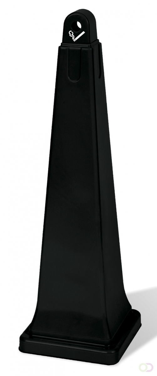 Rubbermaid Asbak staand peukenzuil 31x31x100cm zwart