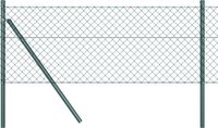 vidaXL Gaashek met grondbevestiging 25 x 0,8 m PVC-Coated Staal Groen