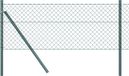 vidaXL Gaashek met grondbevestiging 25 x 0,8 m PVC-Coated Staal Groen
