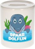 Bellatio Decorations Shoppartners Bv Kinder spaarpot met spaar dolfijn opdruk - keramiek - dolfijnen spaarpotten