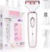 Ladyshaver Elektrisch ladyshave, draadloos 4-in-1 elektrisch scheerapparaat voor dames, oplaadbaar pijnloos elektrisch scheerapparaat Bikinitrimmer Nat en droog ontharen voor gezicht Benen Oksel, neus en wenkbrauw