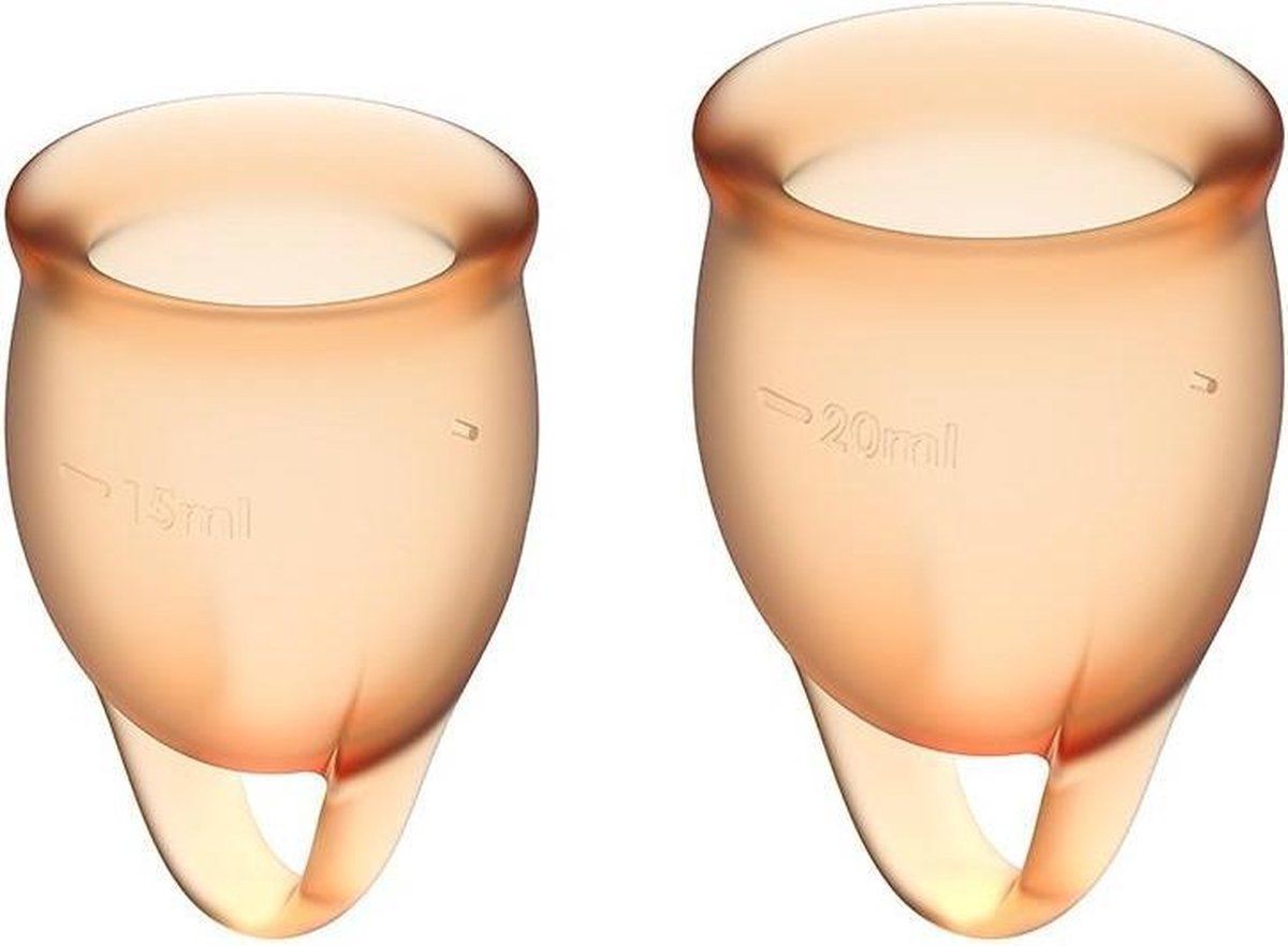 Satisfyer Feel Confident Menstruatie Cup Set 15 & 20 ML - Oranje