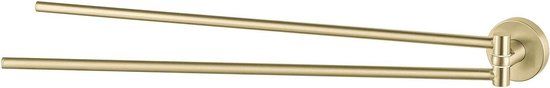 Haceka Kosmos Dubbele Handdoekhouder Draaibaar Geborsteld Goud 46cm
