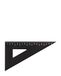Design Letters Aluminium driehoekige liniaal (zwart) 21 cm.