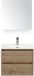 BES LED Dante Badmeubelset 60 cm - Natuur Eiken - Keramische Wastafel Wit Cover met Spiegelkast