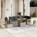 Maison Exclusive - Ensemble de jardin, 7 pièces, avec coussins, gris, en polyrotin