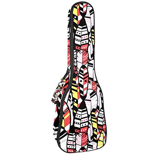 Mersov Tenor Ukulele Gigbag Waterdichte Ukelele Case Gewatteerde Rugzak, Geweldig voor Sopraan Concert (21/23/24") Boho Bohemen Hippie