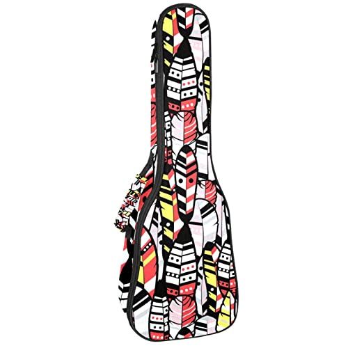 Mersov Tenor Ukulele Gigbag Waterdichte Ukelele Case Gewatteerde Rugzak, Geweldig voor Sopraan Concert (21/23/24") Boho Bohemen Hippie