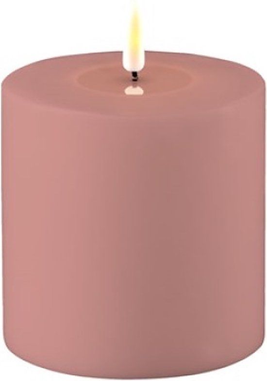 Deluxe Homeart LED Outdoor Candle - 10x10cm - Dust Red