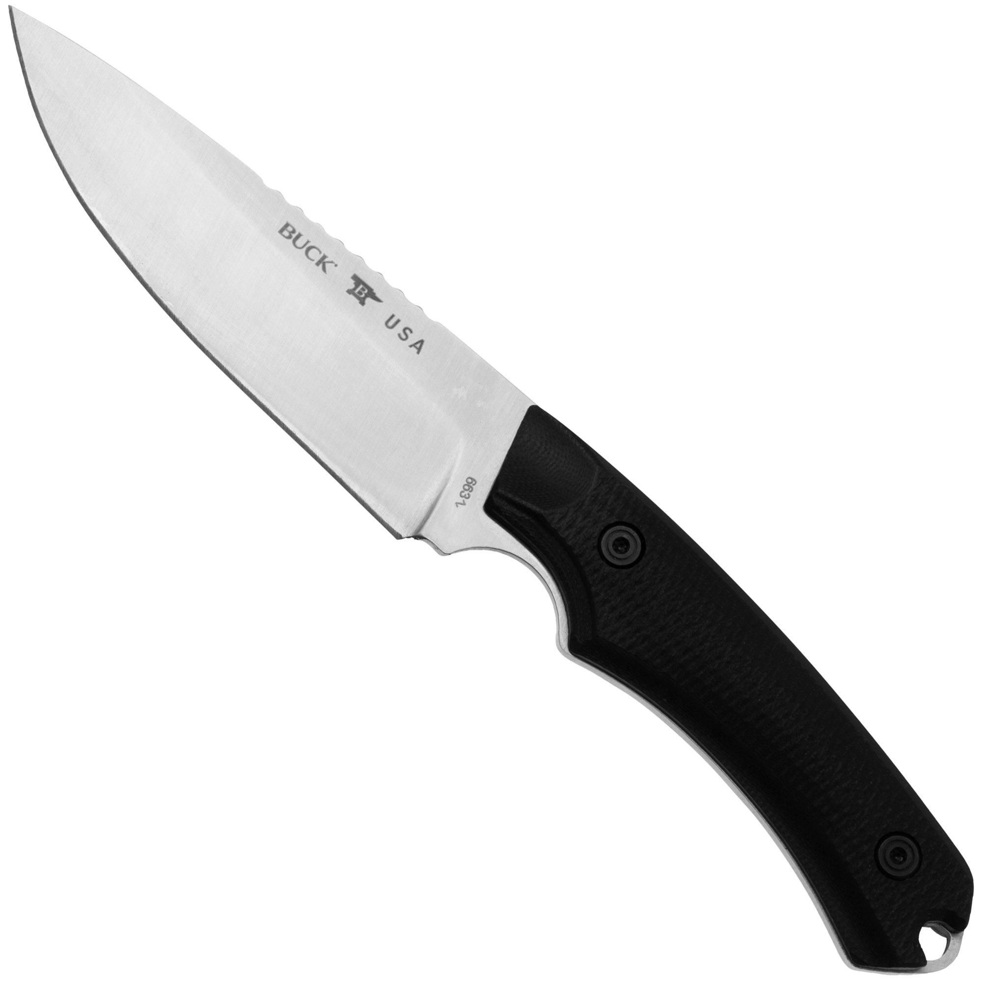Buck Alpha Guide Elite 0663BKS Fixed Blade Knife - Black G10