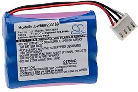 VHBW Batterij vervanging voor Mindray 022-000122-00, 115-037896-00, 3ICR18/65, LI13S001A voor medische technologie (2600mAh, 11,1V, Li-Ion)