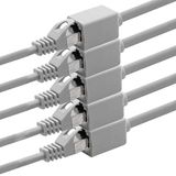 1aTTack.de 5x 10m CAT7 LAN-verlengkabel RJ45 - grijs