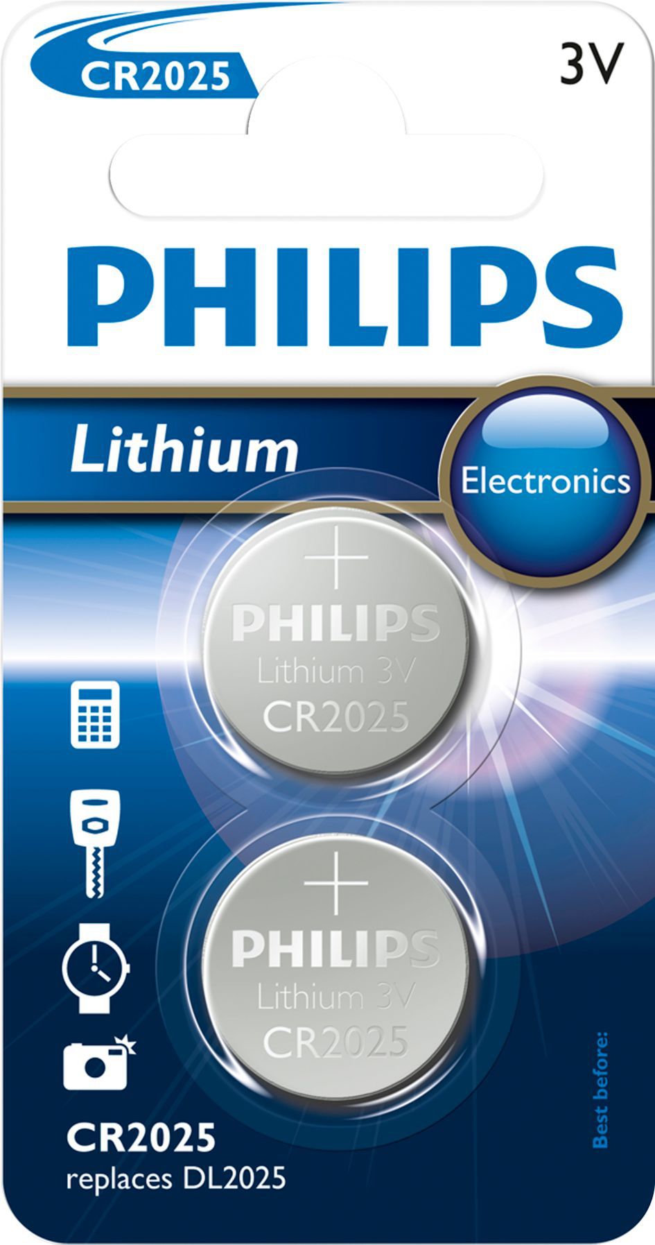 Philips CR2025/2 - Lithium Batterijen - 2 stuks