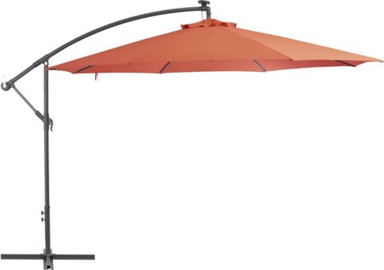 vidaXL Zweefparasol met aluminium paal 350 cm terracotta