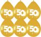 Haza-Witbaard Thema 50 jaar ballonnen - goud - jubileum - 24 stuks