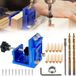 Boormal Pocket Hole Jig - Gabarit de perçage - Bleu - Aluminium
