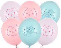 PartyDeco Latex ballonnen 'Gabby's Dollhouse' - mix pastelkleuren - 6 stuks - 27 cm