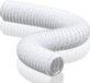 Merkloos 75 mm lengte 5 m flexibele PVC aluminium buis ventilatieslang