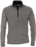 Redmond Heren Trui Katoen - Schipperstrui met Rits - Grijs - 4XL