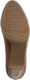 Tamaris Dames Pumps 1-22410-41 305 Normaal Leer Bruin Blokhak 8cm+ Maat 36 EU