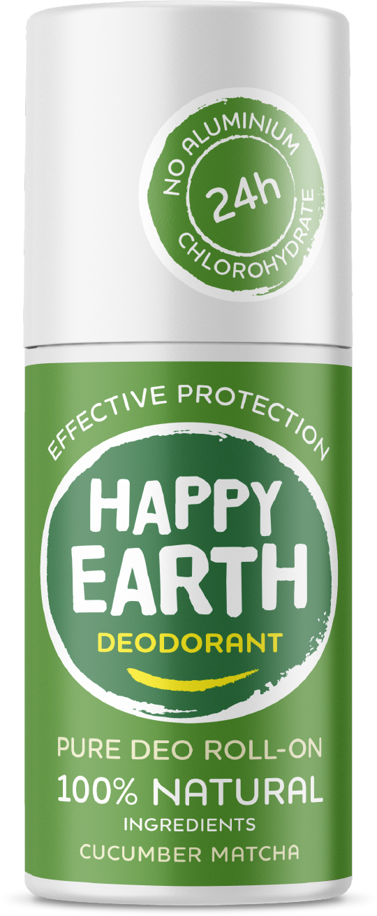 Happy Earth Pure Deo Roll-On Cucumber Matcha