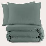 NOUS Living basis dekbedovertrek lits-jumeaux - donkergroen (240x220 cm)