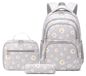 Omgoods Set de sac à dos scolaire - Résistant à l'eau - Sac à dos 3 pièces - Sac à lunch - Trousse à crayons - Matière nylon - Léger
