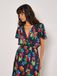 Apricot Tropical Print Wrap Maxi Dress